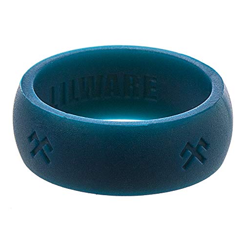 Lilware Silicone Wedding Ring Anillo de Bodas de Silicona. Banda para Personas de Estilo de Vida Activo con el Símbolo de Jumis. Talla 6. Azul