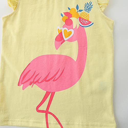 Image of Toddler Girls Shorts Set Kids Summer Casual Outfit Cotton Top and Shorts Clothing Set