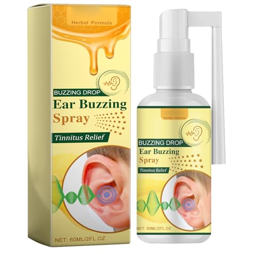 Spray pour le Traitement des Oreilles,Acouphènes Spray Nettoyant pour Cérumen,Spray Soulagement des Acouphènes,Gouttes Auriculaires pour Acouphènes Douleurs,Soulagement des Acouphènes Auriculaires