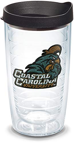 Tervis Made in USA Double Walled Coastal Carolina University Chanticleers Insulated Tumbler Cup Keeps Drinks Cold & Hot, 24oz, Emblem