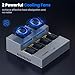 4-Bay M.2 NVME Cloner, Coolpie CR510 20Gbps NVMe Enclosure for SSD Offline Clone& Read Write, Tool Free M.2 Cloner with Cooling Fans, Supports Size for SSD Size 2230/2242/2260/2280/22110