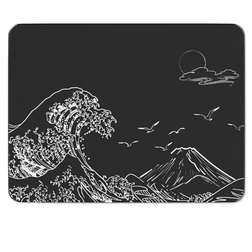 Tapis de souris en verre ATTACK SHARK CM05SE sublimez votre bureau avec les vagues noires