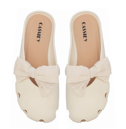 Image of CASSIEY Fashion Slippers For Women slipper Printed Bow design Slip on Flat Sandals
