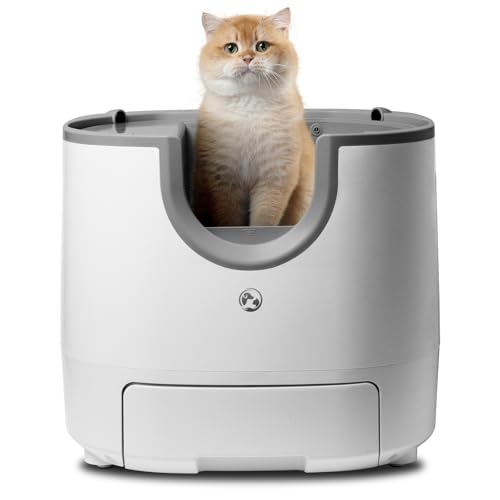 FuroomateCare F8 Self-Cleaning Cat Litter Box Large Capacity Open-Top Design for Multi-Cat Homes Enhanced Safety Features Includes Trash Bags