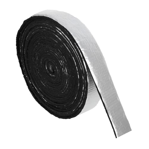 Operitacx Pipe Insulation Tape Roll Aluminum Foil, 5cm x 10m x 5mm Thick Self-Adhesive Thermal Barrier Tape for Frost Protection and Window Insulation in Winter