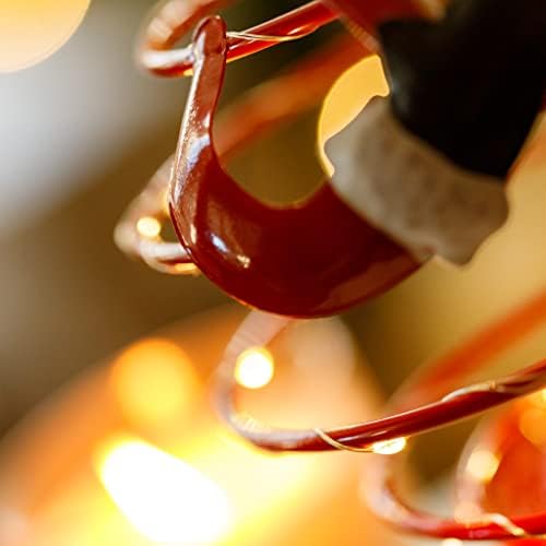 Marco Paul Interiors Traditional Spiral Santa Claus Christmas Decorations with LED Wobbly Light - Battery Operated Christmas Ornaments Free Standing Pre-Lit Hand Painted Father Christmas Indoor Home