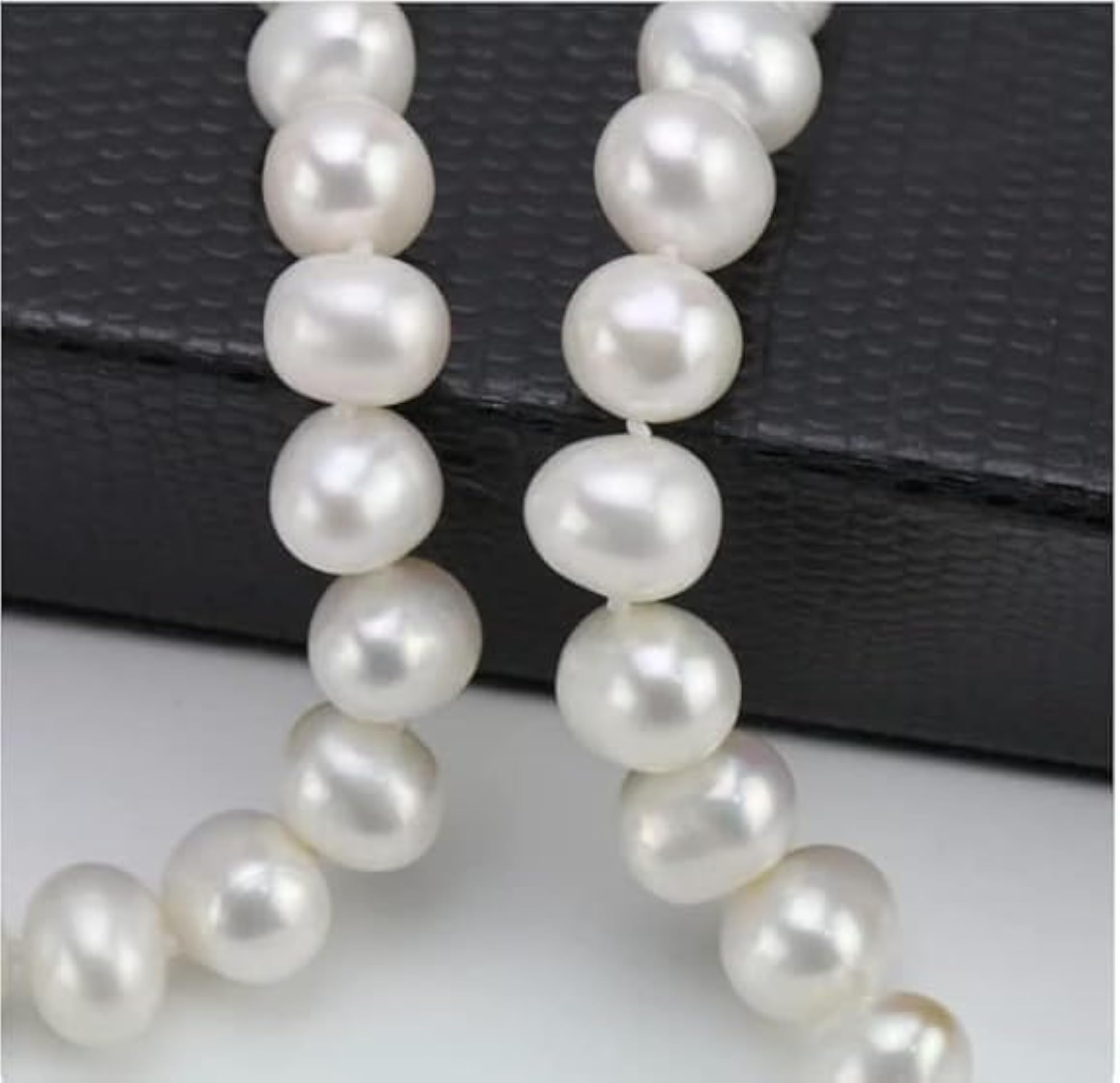 AAA+ Certified White Pearl Necklace, Elegant for Women