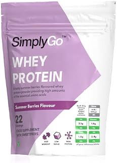 SimplyGo Whey Protein Powder | 900g | Simply Add 30g to Water, Juice or Shakes