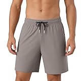 Cambkatl Men's Quick Dry Straight Leg Gym Shorts, Loose Elastic Waist Casual Summer Athletic Running Shorts with Pockets