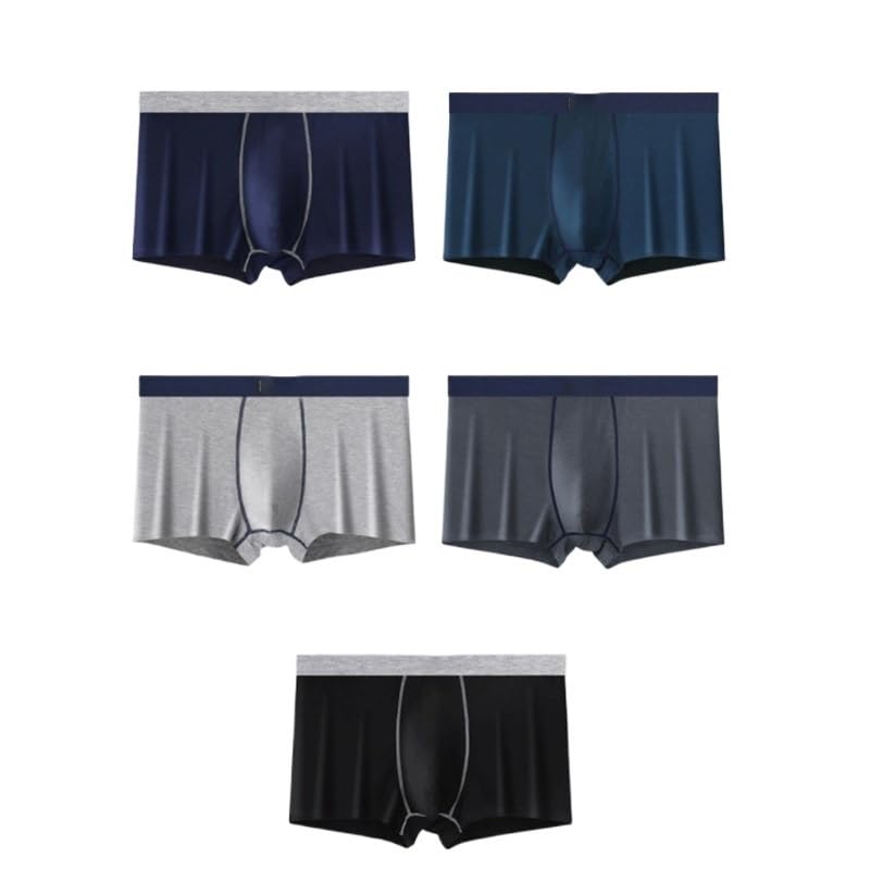 Breathable Seamless Boxer Briefs Modal Mens Large Size Underwear