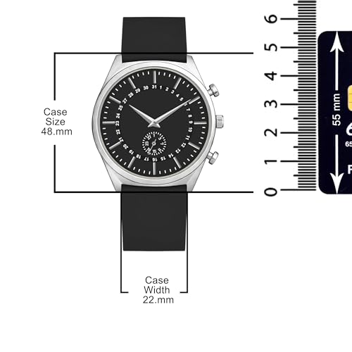 Image of styledose Men's Watch Analog Quartz with Chronograph & Silicone Strap -Casual & Formal Wrist Watch for Men