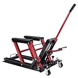 TECHTONGDA Hydraulic Motorcycle ATV Lift Jack Hoist Stand, Professional Motorcycle Stand Lift, Maintenance Hoist Jack with 1500 lb Capacity