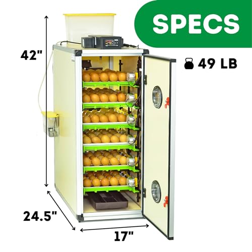 CT180SH Egg Incubator for Hatching 180 Eggs – Automatic Egg Turning & Humidity Control Cabinet | Large Chicken Incubator & Quail Incubator by Hatching Time