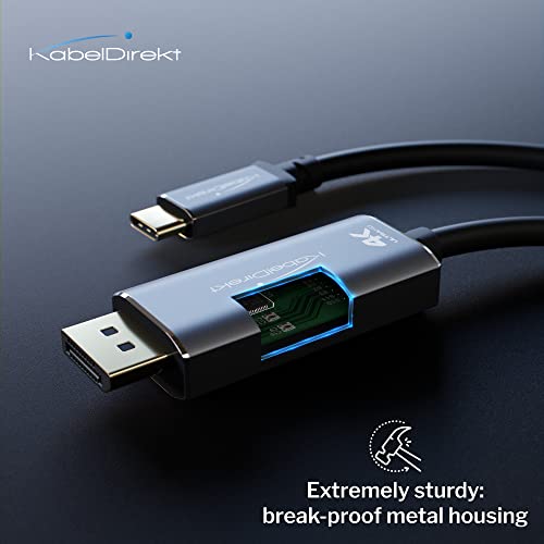 Image of KabelDirekt - 4K USB C to DisplayPort Adapter Cable - 6ft