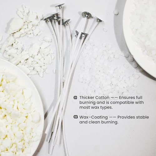BOOWAN NICOLE 100 piezas mechas pre-enceradas para velas miniatura 2