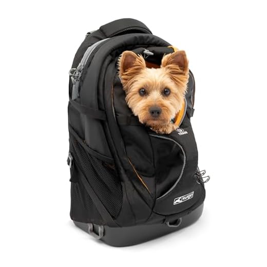 Kurgo Dog Carrier Backpack for Small Dogs & Cats, G-Train Pet Backpack Carrier, Airline Approved, Cat Backpack, Small Dog Backpack for Hiking & Travel, Lightweight, Waterproof Bottom