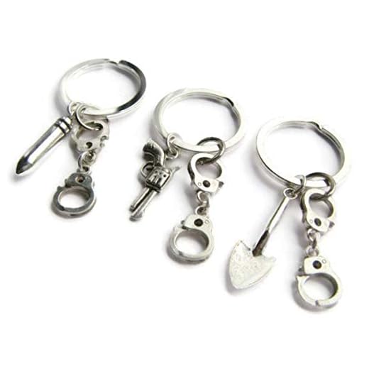 3 Partners in Crime Keyrings, Best Friends Keychain Set, Friendship Jewelry, Handcuff Jewellery, BFF Token, Sisters Gift for Birthday