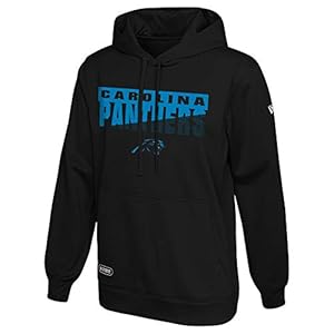 New Era NFL Men’s Scoreboard Pullover Performance Hoodie, Pro Football Fleece Hoodie, Carolina Panthers, Medium