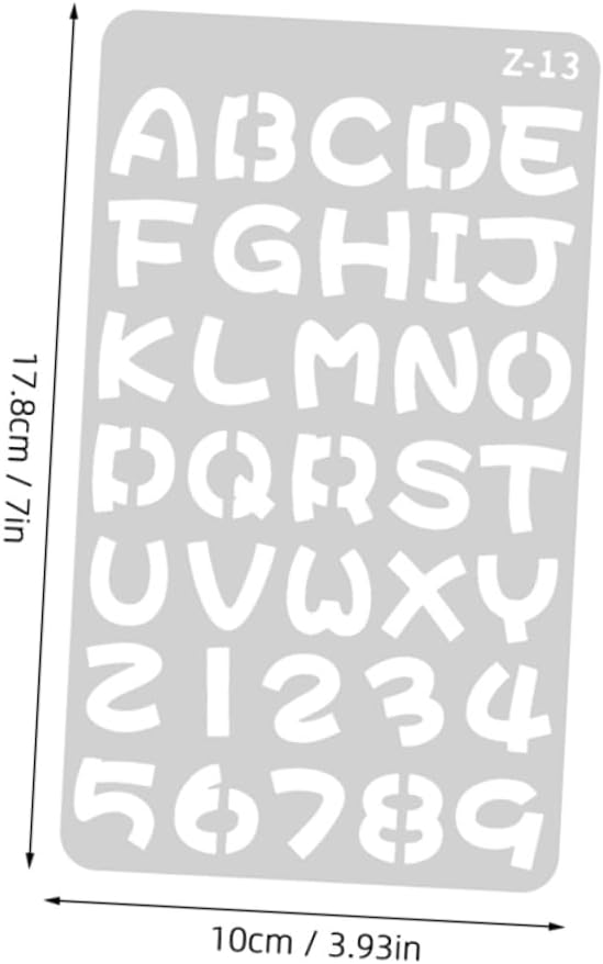 2Sets Reusable Plastic Alphabet Stencils for DIY Crafts Unique Letter Templates for Artistic Journals and Creative Projects Lightweight and Portable Design