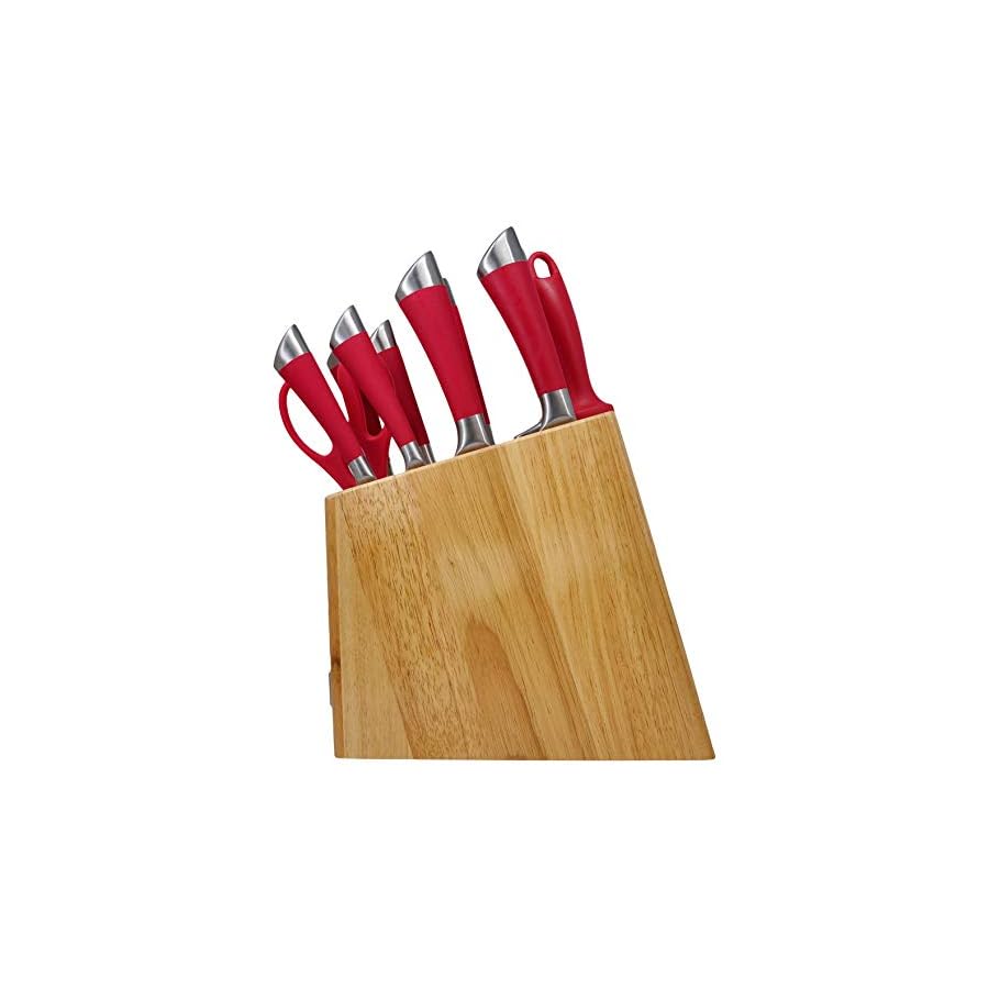 Cuisinart-C77SS-11PRDGR-11-Piece-Arista-Collection-Cutlery-Stainless-Steel-Knife-Block-Set-Red Cuisinart C77SS-11P 11-Piece Arista Collection Cutlery Knife Block Set, Stainless Steel (Red)