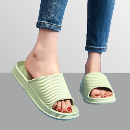 Crazy Lady Cloud Slippers for Women and Men Indoor & Outdoor Pillow Slippers Non Slip Quick Drying Shower Slides Bathroom Sandals Light Weight EVA Platform Environmental Friendly Casual Shoes3
