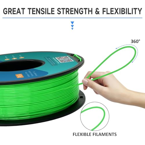 Image of GIANTARM PLA Filament 2KG,Green 3D Printer Filament 1.75mm,Neatly Wound Green PLA 2pcs 1kg Spool (2.2lbs),Dimensional Accuracy + /- 0.02 mm,Fit Most FDM 3D Printers