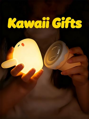 50% Off LOHAS Cute Rabbit Ice Cream Night Light, Tap Control, Rechargeable - Image 6