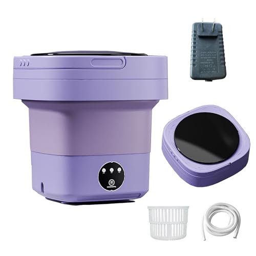 8L Portable washing machine, Mini washing machine, Foldable Bucket Washer for Washing Baby Clothes, Underwear, Suitable for Camping, RV, Travel, Small Spaces, Lightweight