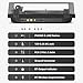 Record Player Wireless Output Turntable Carbon Fiber Tonearm Vinyl Player Aluminium Platter Belt-Drive LP Turn Tables 2 Speed RPM Phono RCA Line Output AT-3600L MM Cartridge Audio Sound Pure Black