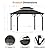 Modern Shade The Horizon Permanent Hardtop Gazebo 10' x 12' w/ 4 LED Lights, Outdoor Gazebo w/Galvanized Steel Double Roof, Patio Pavilion w/Decor Hooks, Mosquito Nettings, Black