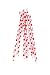 Kikkerland Biodegradable Paper Straws, Red Polka Dots, Box of 144, Red/White