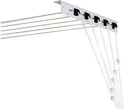 Varal de Parede 5 Cordas Independentes Teto Polimax 3,5m Aço