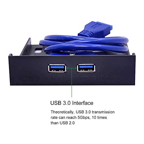 Image of USB 3.0 Front Panel Hub 2 Port Expansion Bay 20 Pin to USB3.0 60cm Bracket Adapter Cable for PC Desktop 2.5 inch Floppy Bay