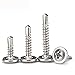 #8 x 1-3/4''(50 Pack) Truss Head Sheet Metal Self-Tapping Screws Phillips Head High-Strength Quick Tapping Screws, 410 Stainless Steel