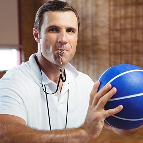 Apito Esportivo com Cordões de Aço Inoxidável Besportble, 6 peças, apito de som alto e nítido para o