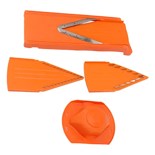 Cortadora de Mandolina V -blades profesional: 3 Cuchillas de Acero Inoxidable con Protección Manual, Marco de ABS de Servicio Pesado para Cortes de Verduras y Frutas Precisas