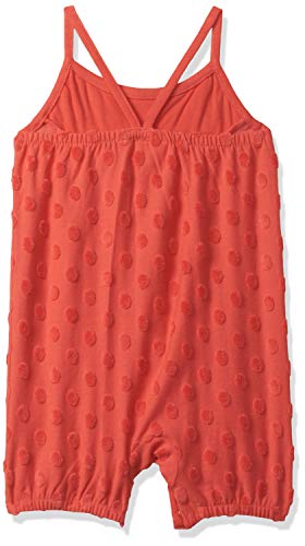 Image of miniklub Infant Girls Coral Pink Self-Design Rompers