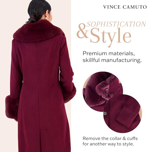 Vince Camuto Trench Coat Women, Wool Coats Women with Fur, Peacoat Womens4