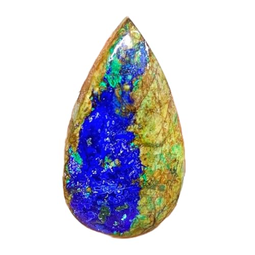 Azurite malachite naturelle en poire pour créer votre propre collier bohème fait main