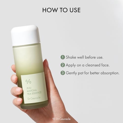 Dr.Ceuracle Jeju Matcha Tea Essence - Skin Purifying Milky Toner with Matcha Extract, 9-Peptide, Ceramide, Korean Skincare Essence (150 ml / 5.07 fl. oz.) - Image 6