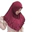 Burgundy - Pleated Edge
