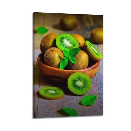 Impression sur toile de kiwi pour sublimer la décoration murale de la cuisine