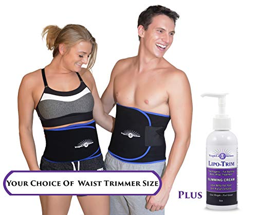 WeightLoss-Solutions Belly Fat Burning Body Wraps for Men & Women. Lose Belly Fat, get a Slimmer Waistline. Includes Lipo-Trim Fat Burning Cream a Waist Trimmer Sauna Belt (8