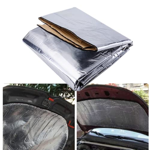 CiCixixi Isolant Thermique Auto-Adhésif, 1.4 m x 1 m Tapis D'isolation Phonique et Thermique pour Voiture, Auto Tapis D'isolation Acoustique, Thermique pour...