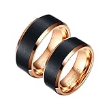 🌹Hochwertiges Material: Hergestellt aus Wolframkarbid, ist die Oberfläche des Rings glatt und hell, stark, verschleißfest und langlebig, und kann für eine lange Zeit verwendet werden.