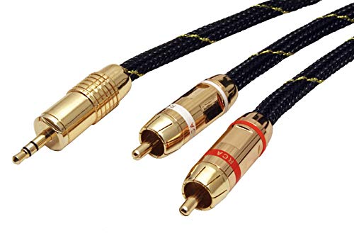 Cable 3,5mm a RCA ROLINE GOLD para conectar el ordenador al amplificador del salón 2