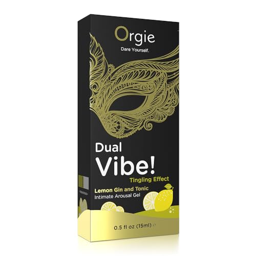 Intim-Vibrator-Gel mit Zitronen-Gin-Tonic-Geschmack – Dual Vibe Kissable | Vibrationseffekt Level 5, Stimulierend für den Mund und für Paare | 15 ml | küssbares Gleitmittel mit Aloe Vera und
