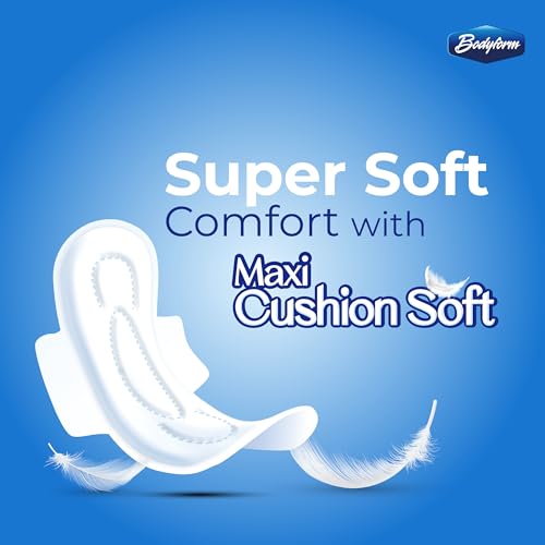 Image of Bodyform Maxi - Value Sanitary Napkins, Cushion Soft Always Comfortable and Ultra-Absorbent (Regular Wings, 288 Count (24 Packs of 12 Counts))