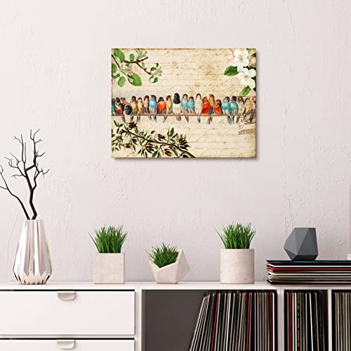 Peinture oiseaux et fleurs pour rafraîchir un mur vide sans effort