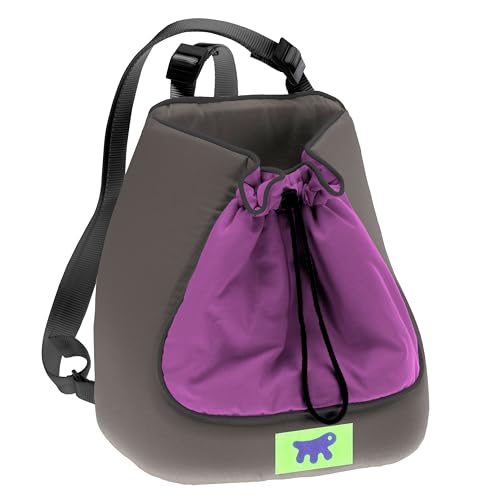 Ferplast Trasportino Gatto TRIP, Zaino per cani, Zaino per Gatti, Trasportino per Cani, Cinghie Regolabili, Chiusura con Cordino, Lavabile, fino a 5 Kg, 28 x 18 x h 29 cm, Viola